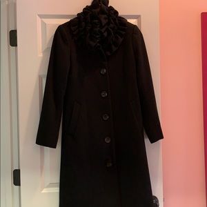 EUC Sofia Cashmere long coat size 4 black